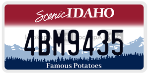 4BM9435  license plate in ID