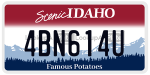 4BN614U  license plate in ID