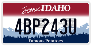 4BP243U  license plate in ID