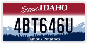 4BT646U  license plate in ID