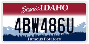 4BW486U  license plate in ID
