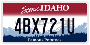 4BX721U  license plate in ID