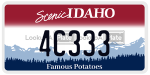 4C333  license plate in ID