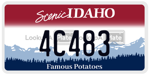 4C483  license plate in ID