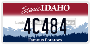 4C484  license plate in ID