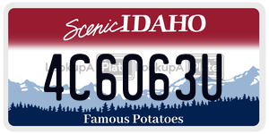 4C6063U  license plate in ID