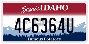 4C6364U  license plate in ID