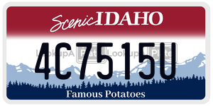 4C7515U  license plate in ID
