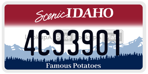 4C93901  license plate in ID