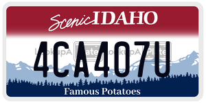 4CA407U  license plate in ID