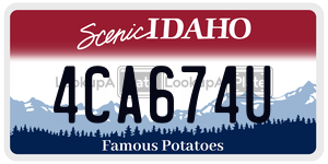 4CA674U  license plate in ID