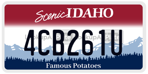 4CB261U  license plate in ID