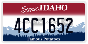 4CC1652  license plate in ID