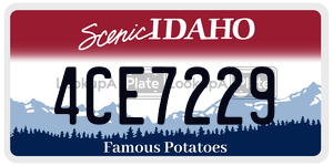 4CE7229  license plate in ID