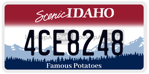 4CE8248  license plate in ID