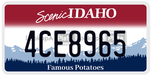 4CE8965  license plate in ID