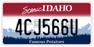 4CJ566U  license plate in ID