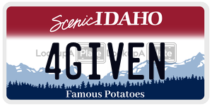 4GIVEN  license plate in ID