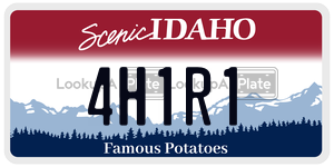 4H1R1  license plate in ID