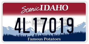 4L17019  license plate in ID