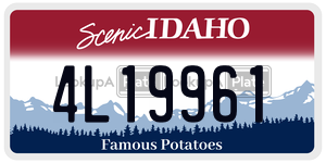 4L19961  license plate in ID