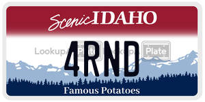 4RND  license plate in ID