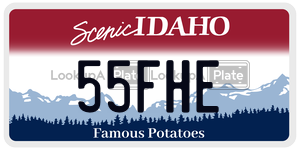 55FHE  license plate in ID