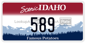 589  license plate in ID