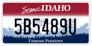 5B5489U  license plate in ID