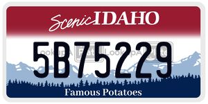 5B75229  license plate in ID