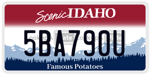 5BA790U  license plate in ID