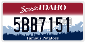 5BB7151  license plate in ID