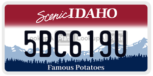 5BC619U  license plate in ID