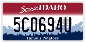 5C0694U  license plate in ID