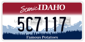 5C7117  license plate in ID