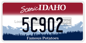 5C902  license plate in ID