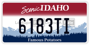 6183TI  license plate in ID