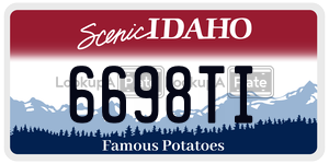 6698TI  license plate in ID