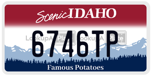 6746TP  license plate in ID