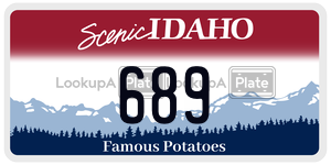 689  license plate in ID
