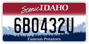 6B0432U  license plate in ID