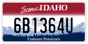 6B1364U  license plate in ID