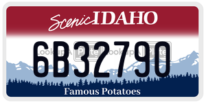 6B32790  license plate in ID