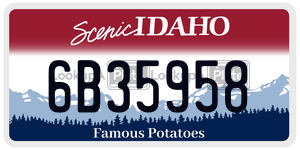 6B35958  license plate in ID