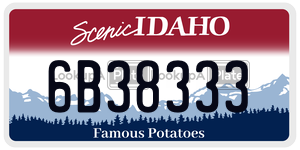 6B38333  license plate in ID