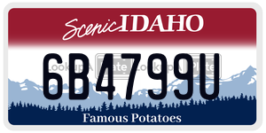 6B4799U  license plate in ID