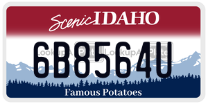 6B8564U  license plate in ID
