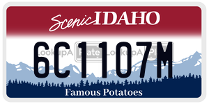 6C1107M  license plate in ID