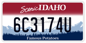 6C3174U  license plate in ID