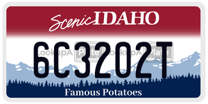 6C3202T  license plate in ID